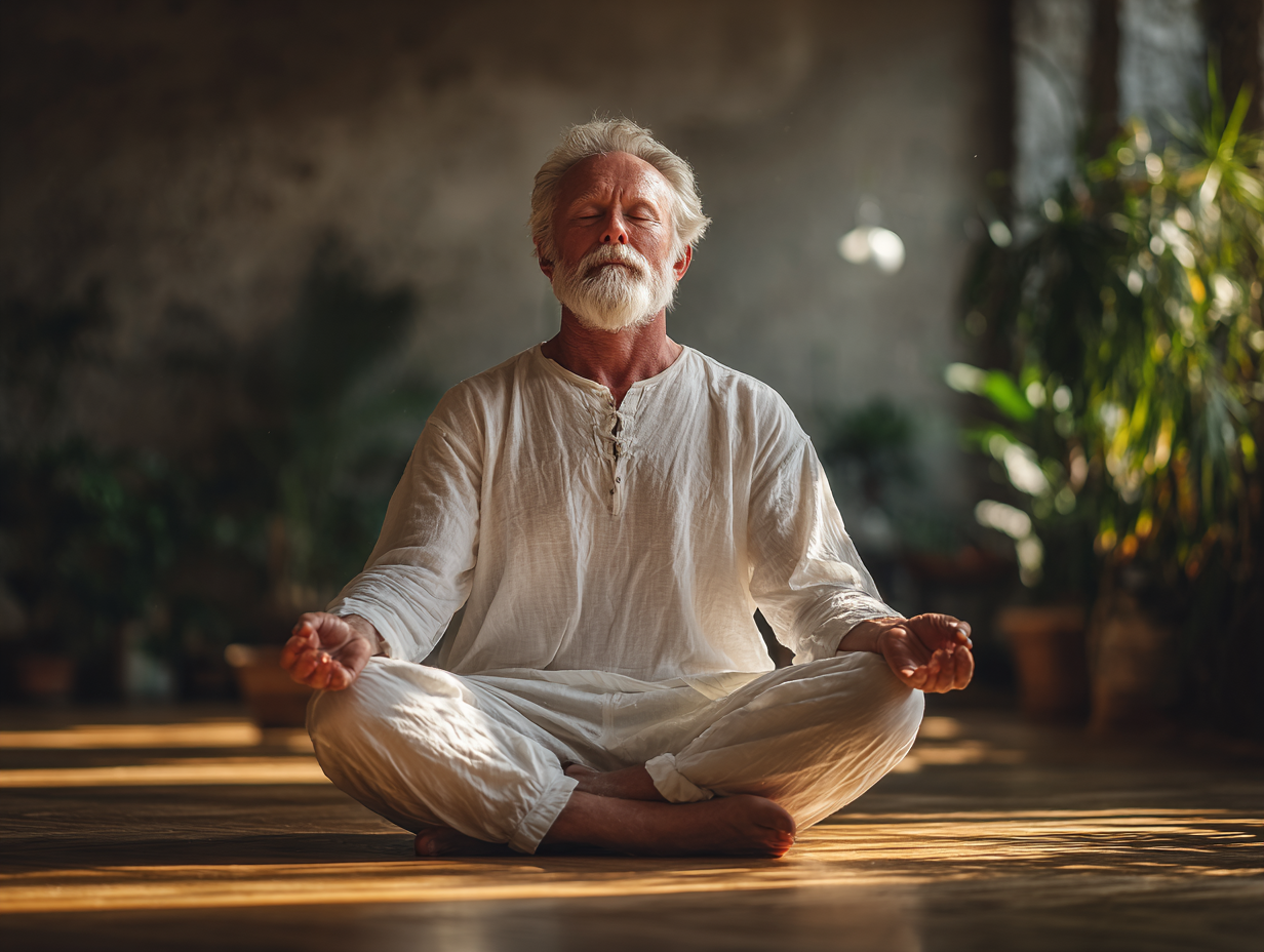 Молода дівчина займається йогою в студії